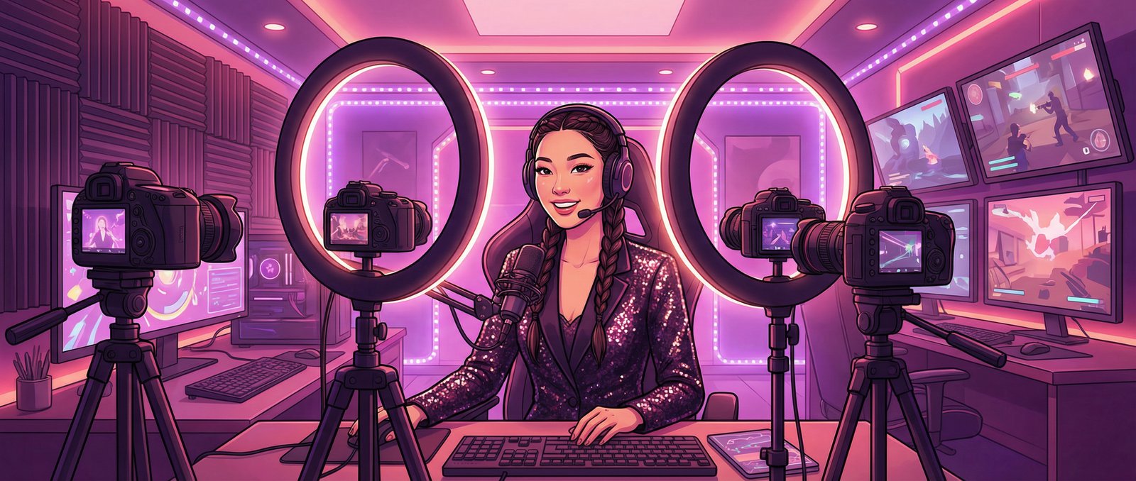 抖荫短视频直播间场景